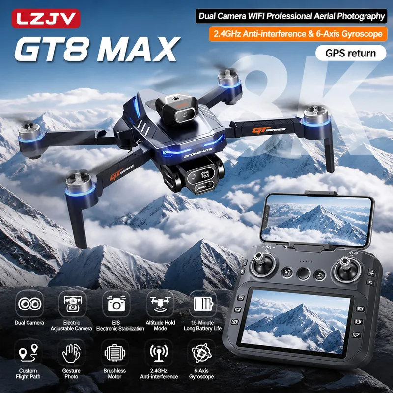 GT8 Max Foldable Drone 8K HD P - Drone Video Production review and price